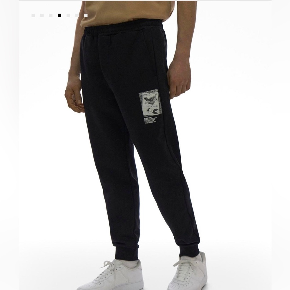 Helmut Lang Postcard Logo Joggers Black Size S Cotton